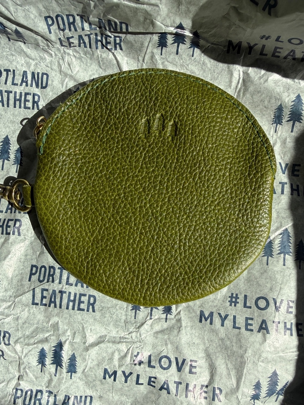 Portland Leather Pebbled Olive Gordita pouch